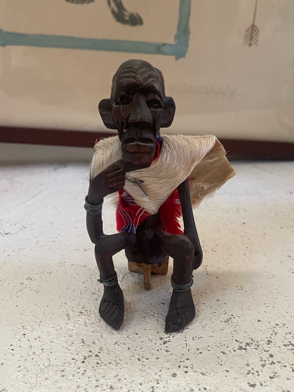 Vintage African Maasai Elder Wood Carving